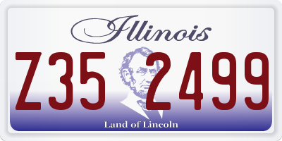 IL license plate Z352499