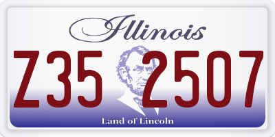 IL license plate Z352507