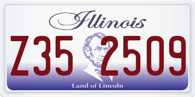 IL license plate Z352509