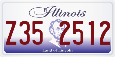 IL license plate Z352512