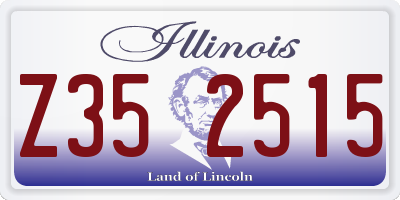 IL license plate Z352515