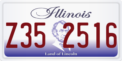IL license plate Z352516