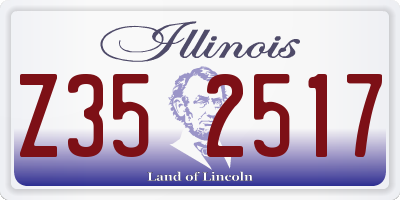 IL license plate Z352517