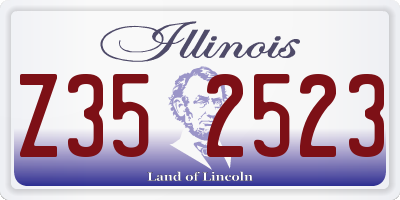 IL license plate Z352523