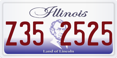 IL license plate Z352525