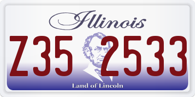 IL license plate Z352533