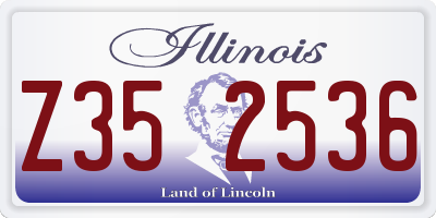 IL license plate Z352536