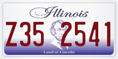 IL license plate Z352541
