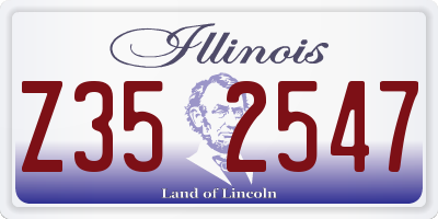 IL license plate Z352547