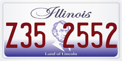 IL license plate Z352552
