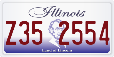 IL license plate Z352554