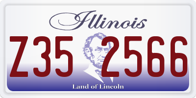 IL license plate Z352566