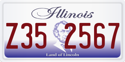 IL license plate Z352567