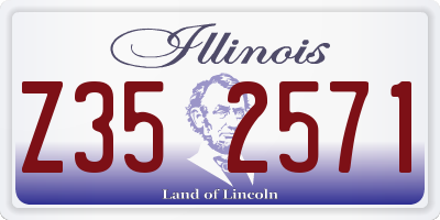 IL license plate Z352571