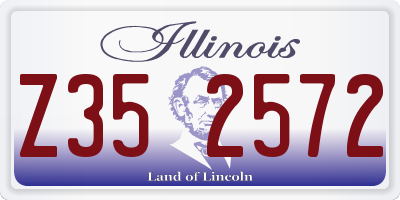 IL license plate Z352572