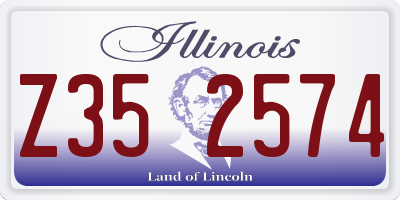 IL license plate Z352574