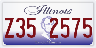 IL license plate Z352575