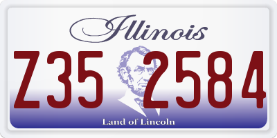 IL license plate Z352584