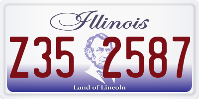 IL license plate Z352587