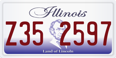 IL license plate Z352597