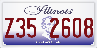 IL license plate Z352608