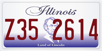 IL license plate Z352614
