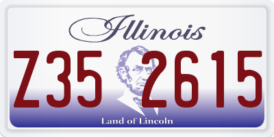 IL license plate Z352615