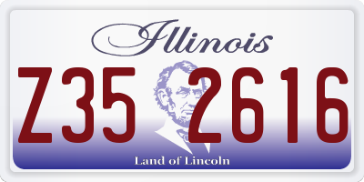 IL license plate Z352616