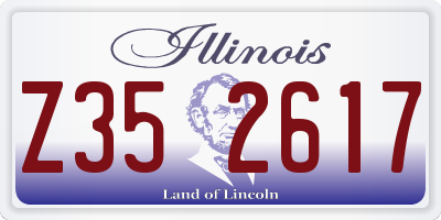IL license plate Z352617