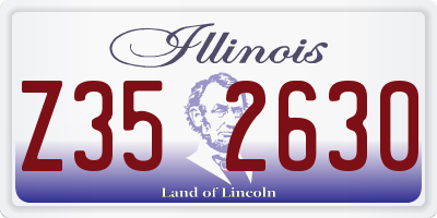 IL license plate Z352630