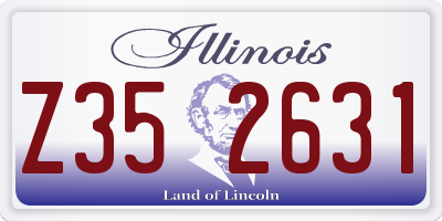 IL license plate Z352631