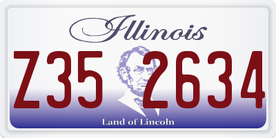 IL license plate Z352634