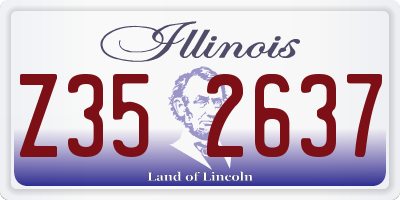IL license plate Z352637