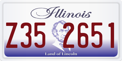 IL license plate Z352651