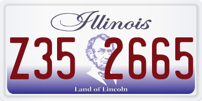 IL license plate Z352665