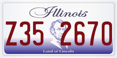 IL license plate Z352670