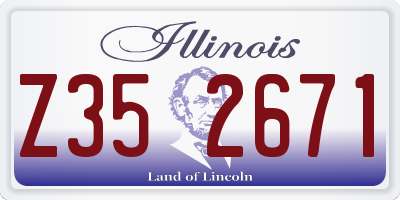 IL license plate Z352671