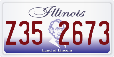 IL license plate Z352673