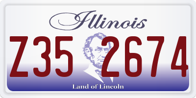 IL license plate Z352674