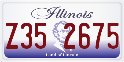 IL license plate Z352675