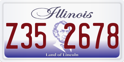 IL license plate Z352678