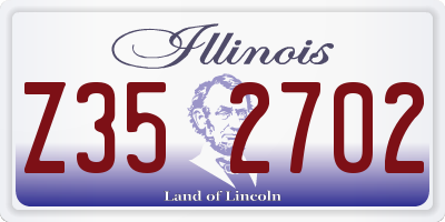 IL license plate Z352702