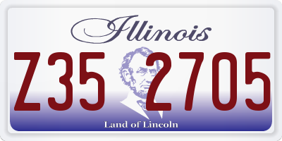 IL license plate Z352705