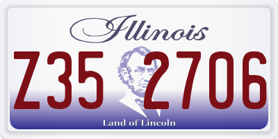 IL license plate Z352706