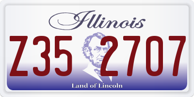 IL license plate Z352707