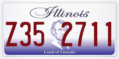 IL license plate Z352711