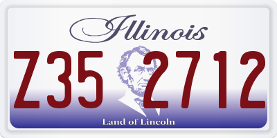IL license plate Z352712