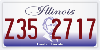 IL license plate Z352717