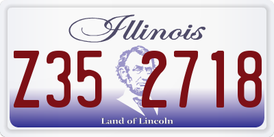 IL license plate Z352718