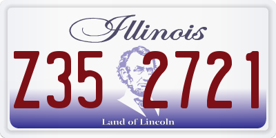 IL license plate Z352721